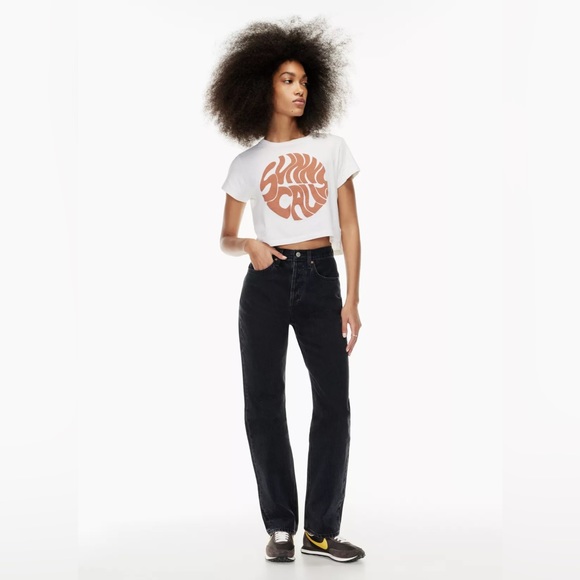 Aritzia || Denim Forum Joni High Rise Long Straight Leg 32” Denim Jeans - Picture 2 of 6